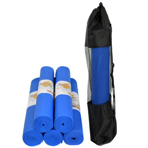 Hello Fit Kid's Short Yoga Mat (60"x 24"x 4mm) - 6 Pack w/6 bags