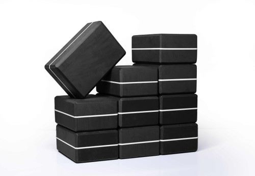 Studio High Density Striped 4" Yoga Block - 10 Pack